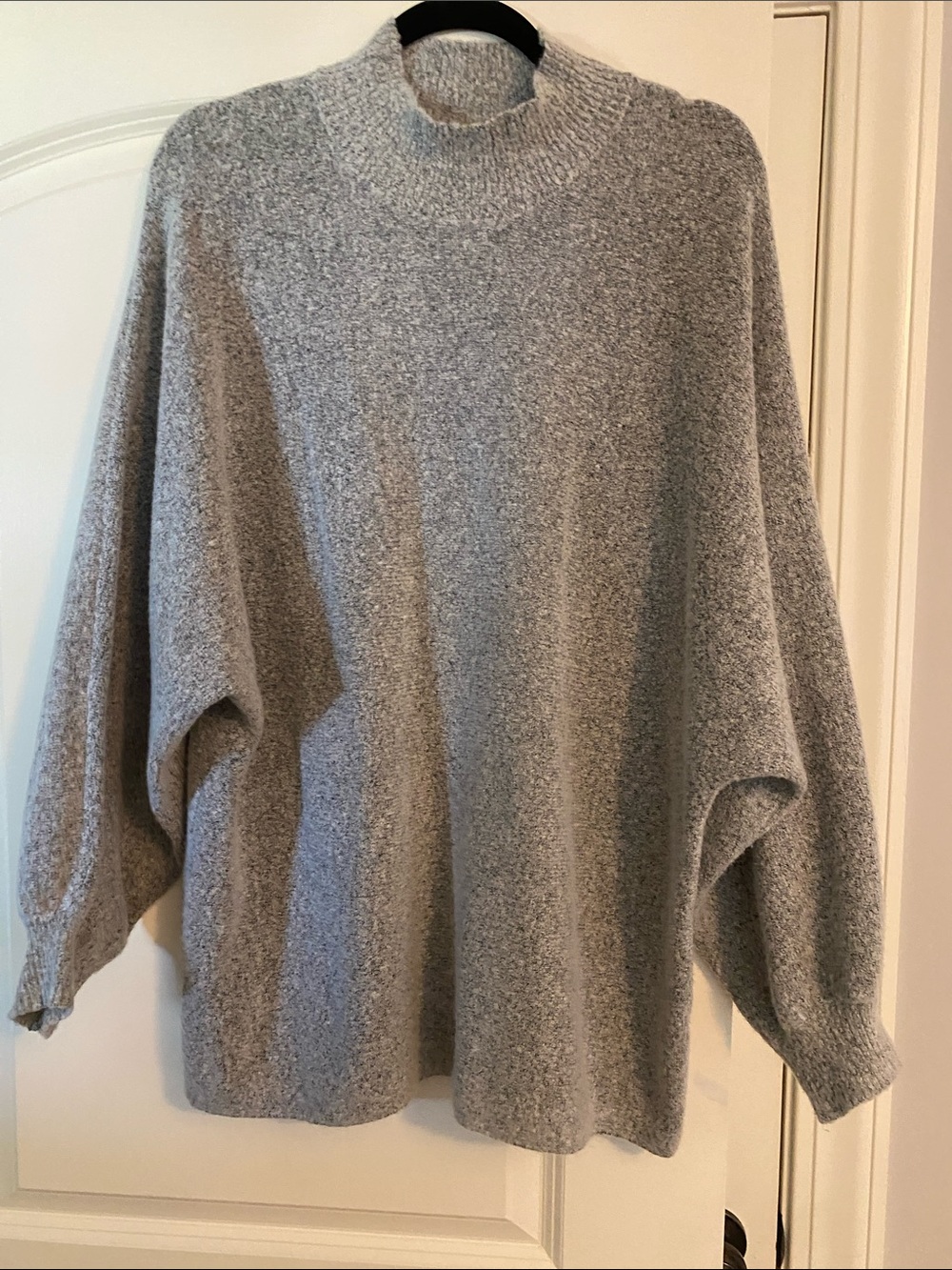 Lulu's Light Gray Mock Neck Oversized Sweater